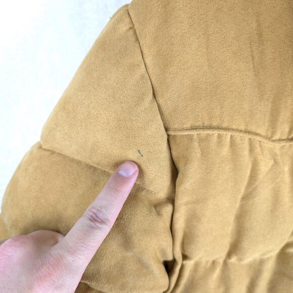 Vintage Makaveli Branded Tupac RARE Beige Puffer Jacket 14/16 Fits Sz Small Y2K - Picture 14 of 16